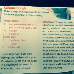 Calzone Dough