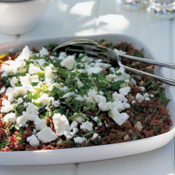 Camargue Red Rice Salad with Feta Cheese