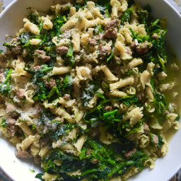 Campanelle with Sausage and Broccoli Rabe
