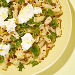 Campanelle with White Beans, Lemon, and Burrata