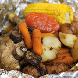 Campfire Grilled Chicken and Veggie Foil Packet Dinner