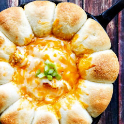 Camping - Buffalo Chicken Dip with Rolls