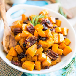Candied Butternut Squash – with pecans and raisins