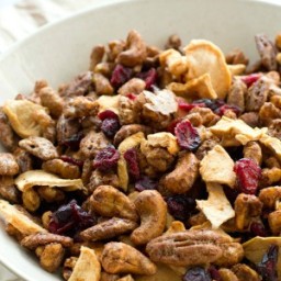 Candied Nut Cranberry-Apple Snack Mix