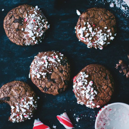 Candy Cane-Chocolate Cookies