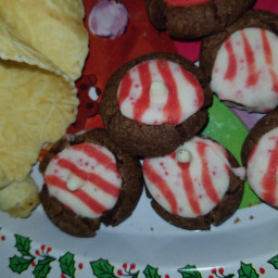 Candy Cane Chocolate cookies