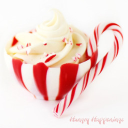 Candy Cane Chocolate Cups