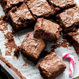 Candy Cane Fudge Brownies