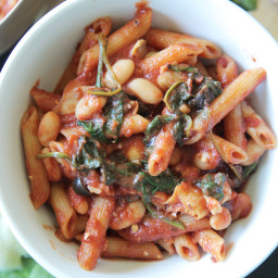 Canellini Bean & Spinach Pasta (Vegan + GF)