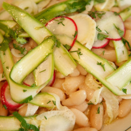 Cannellini Bean Salad With Shaved Spring Vegetables