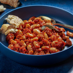 Cannellini With Sage, Tomato and Sausage