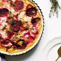 Can't-Be-Beet Tart with Goat Cheese
