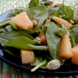 Cantaloupe Spinach Salad
