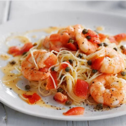 Capellini with Shrimp, Capers and Tomatoes