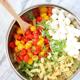 Caprese Pasta Salad with Roasted Cherry Tomatoes