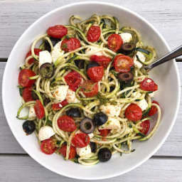 Caprese Zoodles with Basil Pesto