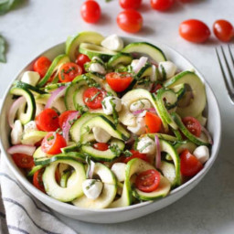 Caprese Zucchini Salad with Balsamic Vinaigrette