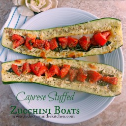 Caprese Stuffed Zucchini Boats
