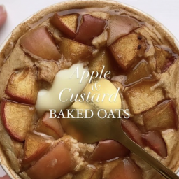 Caramel Apple & Custard Baked Oats