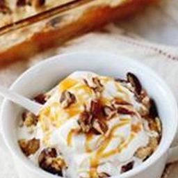 Caramel Apple Dump Cake with Spiced Whipped Cream
