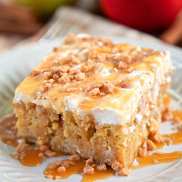 Caramel Apple Pie Poke Cake