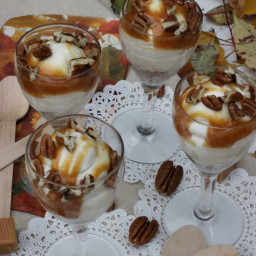 Caramel Pecan Cheesecake Trifles