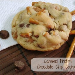 Caramel Pretzel Chocolate Chip Cookies