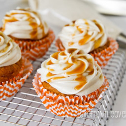 Caramel Pumpkin Cupcakes With Caramel Cinnamon Cream Cheese Frosting