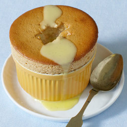 Caramel Soufflés with Ginger Crème Anglaise