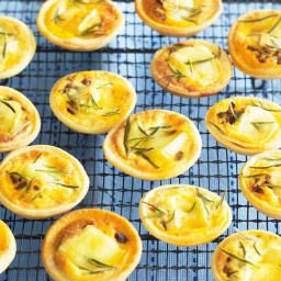 Caramelised onion and brie mini quiches