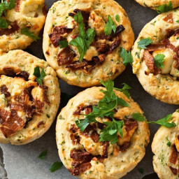 Caramelised onion and herb scrolls