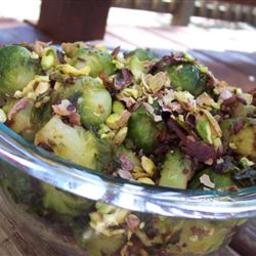 Caramelized Brussels Sprouts with Pistachios