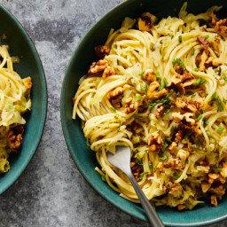 Caramelized Cabbage and Walnut Pasta