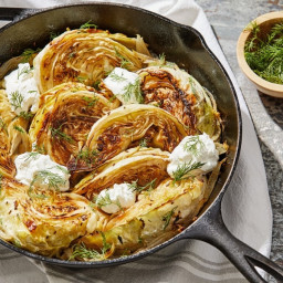 Caramelized Cabbage With Caraway, Dill and Yogurt