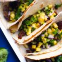 Caramelized Chicken Tacos with Pineapple Salsa