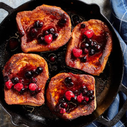 Caramelized French Toast with a Berry Compote