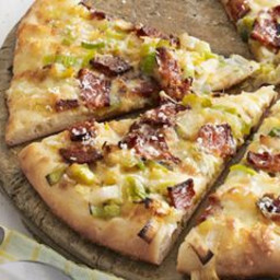 Caramelized-Leek and Bacon Pizza