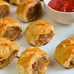 Caramelized Onion and Apple Sausage Rolls