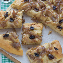 Caramelized Onion and Olive Focaccia