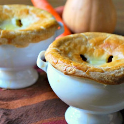 Caramelized Onion and Root Vegetable Pot Pies