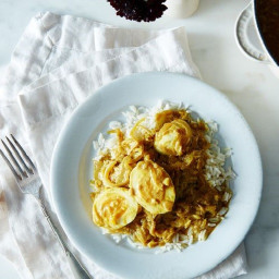Caramelized Onion, Coconut and Egg Curry