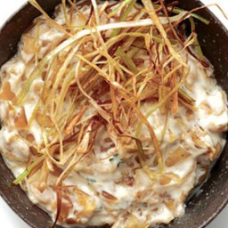 Caramelized Onion Dip With Frizzled Leeks