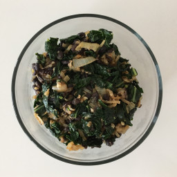 Caramelized Onion, Kale, and Black Beans