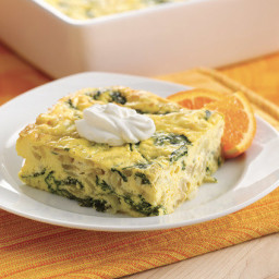 Caramelized Onion 'n Spinach Egg Bake