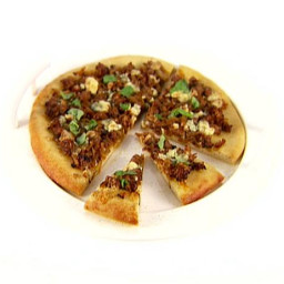 Caramelized Onion, Sausage and Basil Pizza