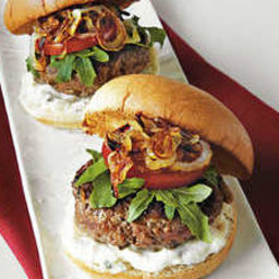 Caramelized Onion–and–Blue Cheese Mini Burgers
