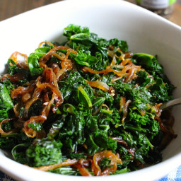 Caramelized Onions and Kale