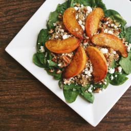 Caramelized Peach & Goat Cheese Salad