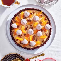 Caramelized White Chocolate Tart with Clementines