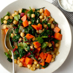 Caraway-Spiced Chickpea Stew with Mint Yogurt